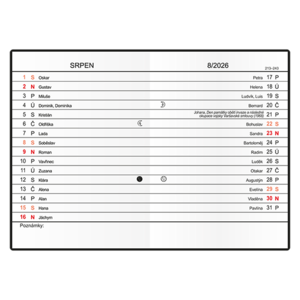 Fotografie k reklamnímu předmětu „Měsíční diář - Anežka - PVC“