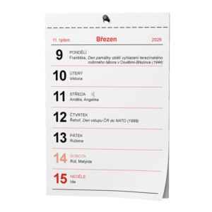 Fotografie k reklamnímu předmětu „Nástěnný kalendář - Trhací kalendář - A6“
