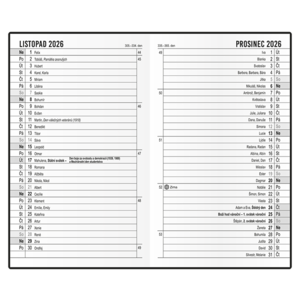 Fotografie k reklamnímu předmětu „Měsíční diář - Marika - lamino - Modrá“