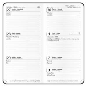 Fotografie k reklamnímu předmětu „Týdenní diář - Jakub - Luxi - kapesní“
