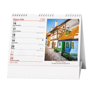 Fotografie k reklamnímu předmětu „Stolní kalendář - Praha“