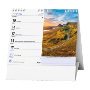 Fotografie k reklamnímu předmětu „Stolní kalendář - IDEÁL - Příroda, hory, řeky, jezera…“