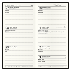 Fotografie k reklamnímu předmětu „Týdenní diář - Jakub - Premier - kapesní“