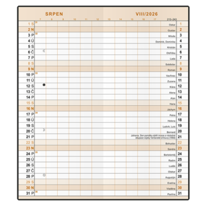 Fotografie k reklamnímu předmětu „Měsíční diář - Božka - PVC“