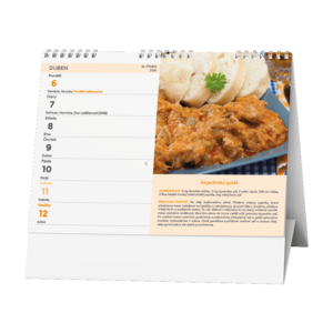 Fotografie k reklamnímu předmětu „Stolní kalendář - České tradiční recepty“