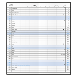 Fotografie k reklamnímu předmětu „Měsíční diář - Xenie - PVC“