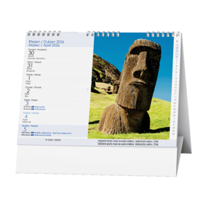 Fotografie k reklamnímu předmětu „Stolní kalendář - Obrázky z cest“