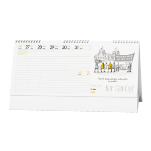 Fotografie k reklamnímu předmětu „Stolní kalendář - Pracovní daňový kalendář - Svět podle Marka Simona“