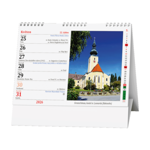 Fotografie k reklamnímu předmětu „Stolní kalendář - Katolický kalendář /kostely a kapličky/“