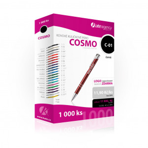 Fotografie k reklamnímu předmětu „Cosmo kovová propiska, kuličkové pero - ZDARMA LASER LOGA“