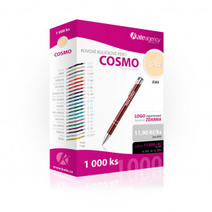 Fotografie k reklamnímu předmětu „Cosmo kovová propiska, kuličkové pero - ZDARMA LASER LOGA“