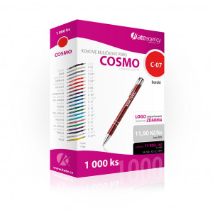 Fotografie k reklamnímu předmětu „Cosmo kovová propiska, kuličkové pero - ZDARMA LASER LOGA“