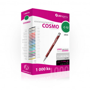 Fotografie k reklamnímu předmětu „Cosmo kovová propiska, kuličkové pero - ZDARMA LASER LOGA“