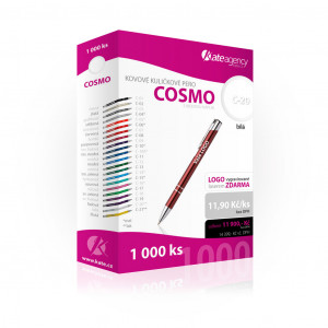 Fotografie k reklamnímu předmětu „Cosmo kovová propiska, kuličkové pero - ZDARMA LASER LOGA“