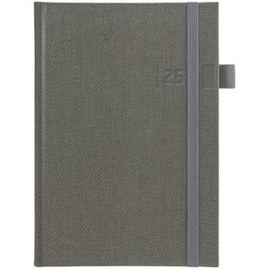 Fotografie k reklamnímu předmětu „diář Tweed A5 denní 2026 šedý“