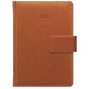 Fotografie k reklamnímu předmětu „diář Kastor s poutkem A5 týdenní 2026 hnědý“