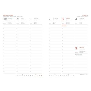 Fotografie k reklamnímu předmětu „diář Tweed A5 týdenní 2026 modrý“