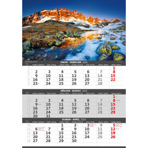 Fotografie k reklamnímu předmětu „Tříměsíční kalendář Hory“