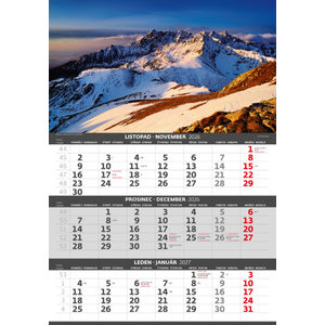 Fotografie k reklamnímu předmětu „Tříměsíční kalendář Hory“