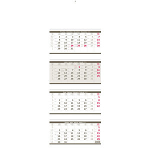 Fotografie k reklamnímu předmětu „Čtyřměsíční kalendář skládaný“