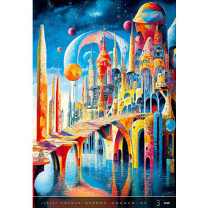 Fotografie k reklamnímu předmětu „Kalendář Surreal New Worlds“