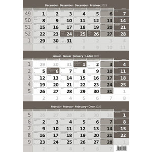 Fotografie k reklamnímu předmětu „Slovenský trojmesačný kalendár šedý“