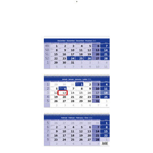 Fotografie k reklamnímu předmětu „Slovenský trojmesačný kalendár modrý so špirálou“