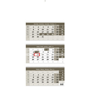 Fotografie k reklamnímu předmětu „Slovenský trojmesačný kalendár šedý so špirálou“