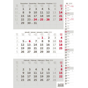 Fotografie k reklamnímu předmětu „Slovenský trojmesačný kalendár šedý s poznámkami“