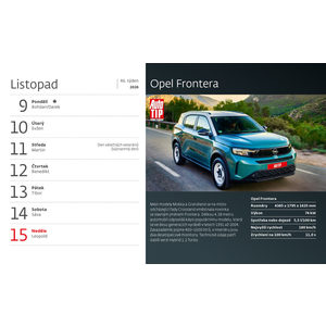 Fotografie k reklamnímu předmětu „Kalendář Auta“