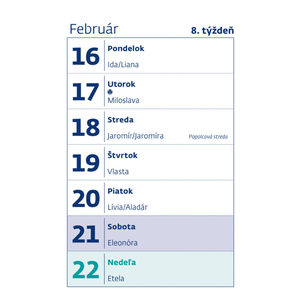 Fotografie k reklamnímu předmětu „Slovenský MINI kalendár“