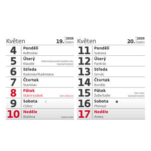 Fotografie k reklamnímu předmětu „Plánovací MINI 14denní kalendář“