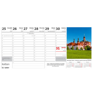 Fotografie k reklamnímu předmětu „Plánovací kalendář Toulky Českou republikou“