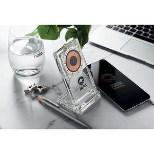 Fotografie k reklamnímu předmětu „Bezdrátová čirá 15W nabíječka CRYL“