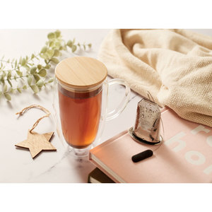 Fotografie k reklamnímu předmětu „Skleněný hrnek s dvojitou 450ml TEROL“