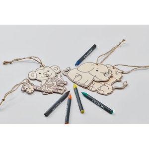 Fotografie k reklamnímu předmětu „Sada 4 dřevěných visaček THEZOO“