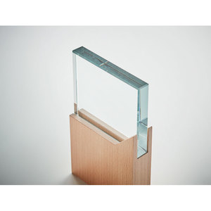 Fotografie k reklamnímu předmětu „Sklěněná plaketa na podstavci ZEAL“