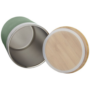 Fotografie k reklamnímu předmětu „Termo kelímek o objemu 330 ml z nerezové oceli s měděnou vakuovou izolací a bambusovým víčkem Lagan“