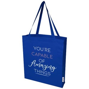 Fotografie k reklamnímu předmětu „Madras nákupní taška z recyklované bavlny 140g/m² GRS 12L“