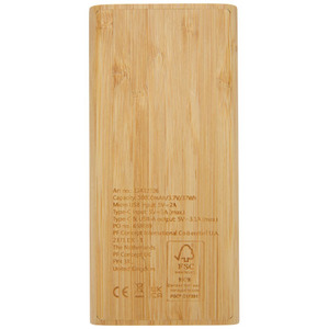 Fotografie k reklamnímu předmětu „Tulda bambusová powerbanka 10 000 mAh“