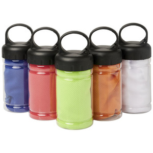 Fotografie k reklamnímu předmětu „Chladivý ručník Remy v nádobce z PET“