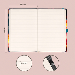 Fotografie k reklamnímu předmětu „NOTIQUE Notes Papoušek, linkovaný, 13 x 21 cm“