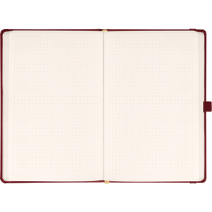 Fotografie k reklamnímu předmětu „NOTIQUE Notes Balacron, bordó, tečkovaný, 15 x 21 cm“