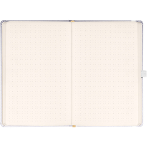 Fotografie k reklamnímu předmětu „NOTIQUE Notes Balacron, stříbrný, tečkovaný, 15 x 21 cm“