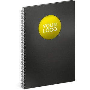 Fotografie k reklamnímu předmětu „NOTIQUE Notes Twin černý/žlutý, linkovaný, 21 x 29,7 cm“