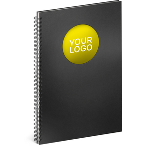 Fotografie k reklamnímu předmětu „NOTIQUE Notes Twin černý/žlutý, linkovaný, 21 x 29,7 cm“