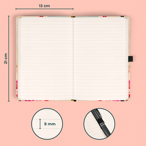 Fotografie k reklamnímu předmětu „NOTIQUE Notes Ptáčci – sakura Kateřiny Winterové, linkovaný, 13 x 21 cm“