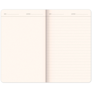 Fotografie k reklamnímu předmětu „NOTIQUE Cestovatelský notes, linkovaný, 13 x 21 cm“