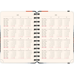 Fotografie k reklamnímu předmětu „NOTIQUE Spirálový 18měsíční diář Petito – Japonsko 2025/2026, 13 x 18 cm“