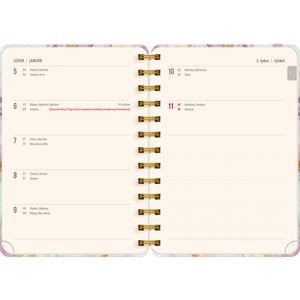 Fotografie k reklamnímu předmětu „NOTIQUE Spirálový 18měsíční diář Petito – Růžový mramor 2025/2026, 13 x 18 cm“